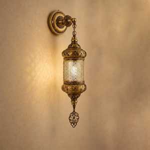 Handmade Moroccan Style Iron Pendant <b>Lamp</b> with Glass <b>Ball</b> for Home Decoration - Product Image 6
