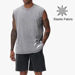 Camiseta sin Mangas para Hombre, Etiqueta Personalizada OEM, Alto Rendimiento, Ropa Casual de Verano, Estilo Urbano, Impresión Puff, 100% Algodón, Secado Rápido - Product Image 3