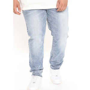 Jeans Transpirables Personalizados de Alta Calidad para Hombre, Pantalones Vaqueros Lavados, Jeans Rectos de Mezclilla Sólida a la Moda - Product Image 2