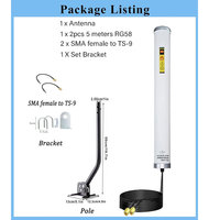 Antenne Omni 5G 4G LTE pour Internet Domestique T-Mobile, Antenne Cellulaire MIMO SMA TS9 pour Routeur, 600-6000MHz, Câble de 5 Mètres/Poteau de Montage