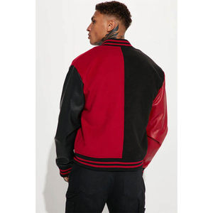 Nouveautés : Blouson universitaire personnalisé avec nom et numéro imprimés, en mélange de laine / polaire, pour les équipes - Product Image 4