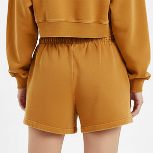 Shorts en jean décontractés d'été pour femmes, 100 % coton, avec logo personnalisé imprimé par transfert thermique, en molleton respirant épais, vente en gros - Product Image 6