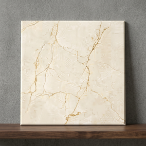 Matériaux de construction Rose Aspect Marbre Electra Beige 2x2 Brillant Lappato Porcelaine Carrelages Muraux Design Salon Carrelages de Sol - Product Image 1