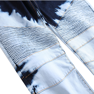 Jeans de mezclilla para hombre, estilo hip hop, corte recto, tiro medio, impermeables, transpirables, ecológicos, de tela gruesa, lavado efecto nieve, elásticos, de secado rápido - Product Image 3