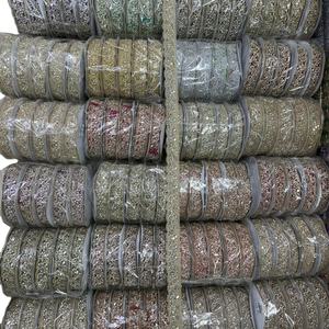 Borduras de Encaje con Cuentas y Pedrería para Zapatos, Lavables, 1 Pulgada de Ancho, Colores Personalizados, Venta al Por Mayor - Product Image 1