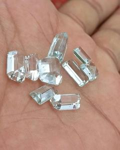 Piedras Preciosas Sueltas de Aguamarina Natural, Corte Esmeralda, de Alta Calidad, para la Elaboración de Joyas, Anillos y Colgantes - Product Image 1