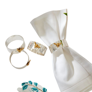 Lot de porte-serviettes ronds en laiton plaqué or, poli, pour hôtels, mariages, banquets et restaurants - Product Image 4