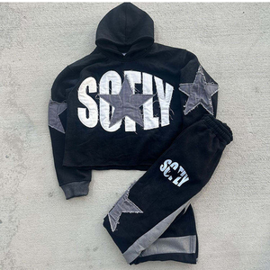 Ensemble de sweat-shirts surdimensionnés personnalisés avec applique étoile verte, unisexe, décontracté, pour l'automne - Product Image 5