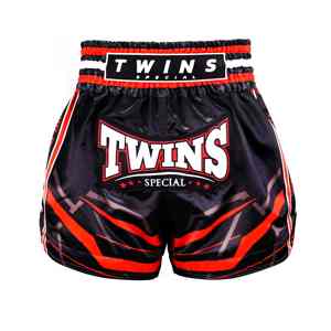 New Custom Design Satin Durable Quick Dry Breathable Embroidery Martial Arts Training & Fighting Twins Muay Thai Boxing Shorts - Product Image 4