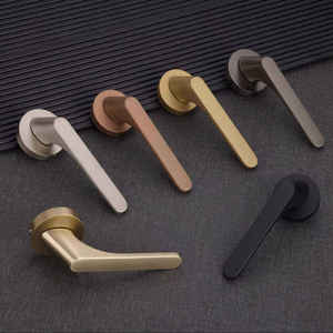 Ensemble de poignées de porte intérieures minimalistes contemporaines de luxe, avec loquet silencieux de qualité supérieure, pour bureaux commerciaux et écoles. - Product Image 1