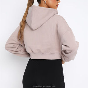 Trendy Women’s <b>Zip</b>-<b>Up</b> <b>Crop</b> Sweatshirt Lightweight Soft Pullover Long Sleeve Casual Fashion Streetwear Top - Product Image 3
