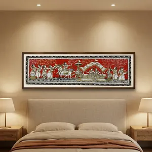 Décoration Murale Artisanale Indienne pour Cérémonies Divines - Origine Orissa - Idéale pour Intérieur et Salon - Product Image 2