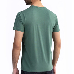เสื้อยืดผู้ชายผ้าฝ้าย 100% แบบ Worsted สำหรับใส่เป็นทางการ พิมพ์ลายด้านหน้าพร้อมโลโก้ตามสั่ง ป้องกันขนร่วง ทรงหลวม แขนสั้น - Product Image 3