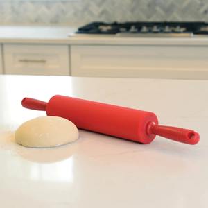 Rouleau à pâtisserie en bois rouge pour roti, chapati, pizza, paratha et la pâtisserie quotidienne en cuisine, avec une finition lisse et une prise en main confortable - Product Image 3