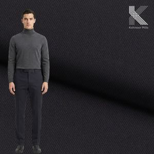 2026 Eco-Friendly Cotton Recycled Cotton Spandex Stretch Twill Fabric 280GSM 4/2 Z Peach Finish Woven Textile for Men's Pants - Product Image 2