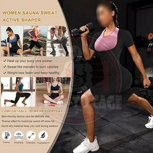 Combinaison amincissante intégrale pour femme, gaine de sudation 3-en-1 pour l'entraînement et la réduction de la graisse abdominale - Product Image 4