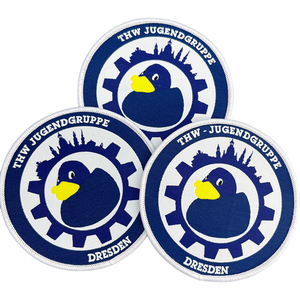 Écussons personnalisés ronds brodés en tissu, thermocollants ou à coudre, pour uniformes et vêtements, vente en gros OEM en vrac - Product Image 5