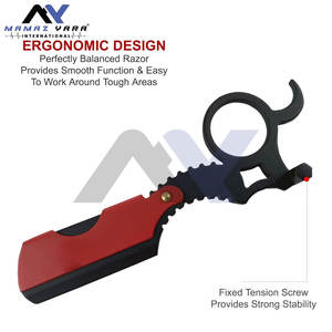 Rasoir à barbe professionnel de qualité salon pour hommes, rasoir droit classique pour barbier, rasage de près, rasoirs de barbier pour la coupe de la barbe - Product Image 3