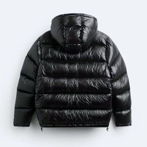 Best Quality Fully Customized Logo Design Men's Quilted Hooded Jacket OEM Eco-Friendly Waterproof Windproof <b>Winter</b> High - Product Image 5