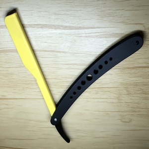 Rasoir droit pliant Barber Edge avec manche en acier inoxydable, lame unique, couleur personnalisée - Product Image 1