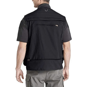 Gilet cargo imperméable pour homme avec poches, sans manches, logo personnalisé imprimé, vêtements de travail, pêche, gilet d'extérieur, gilet cargo pour homme - Product Image 3