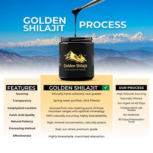 Shilajit Dorado 1 kg, Resina de Shilajit Pura del Himalaya, Sustancia Mineral Natural, Disponible con Etiqueta Privada - Product Image 6