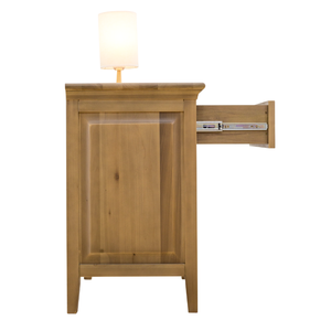 Meuble de chambre à coucher en bois massif de haute qualité, table de chevet moderne vietnamienne à 1 tiroir, écologique, durable, pour appartement - Product Image 3