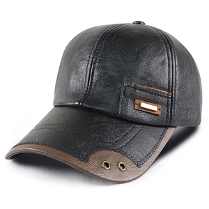 New Style Customized Logo And Design Leather <b>Cap</b> For Unisex Luxury Style Outdoor Wear Leather <b>Caps</b> In Solid Color - Product Image 6