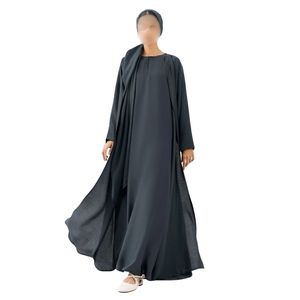 Abaya Kaftan de Lujo con Pedrería, Tela Crepé Arrugada, Doble Capa de Chifón, Abaya para Mujer - Product Image 5