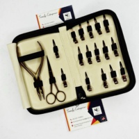 Ensemble professionnel Somofy Enterprises de 17 pièces en acier inoxydable durable de haute qualité, couleur or rose, pour outils capillaires commerciaux durables