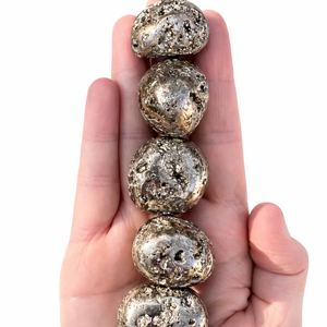 Piedras de Pirita Natural del Perú al por Mayor, Cristales Pulidos de Alto Brillo Dorado para Atraer Dinero y Prosperidad - Product Image 5