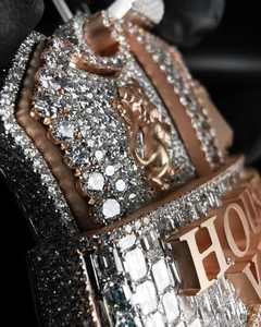 Colgante de Plata de Ley 925 con Moissanita Iced Out, Personalizado con Nombre o Logotipo, Estilo Hip Hop, para Raperos, Joyería Fina de Moda - Product Image 5