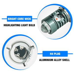 Bombilla LED para Faro Delantero de Motocicleta LiuHJG Mini Blanca Plateada, H4 12V-80V, Aluminio, Bombilla LED para Faro Delantero de <span class=keywords><strong>Moto</strong></span> - Product Image 5