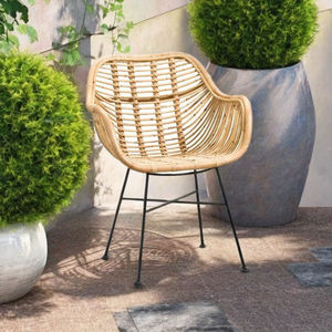 Belle chaise en rotin naturel durable extérieure/intérieure ensembles de jardin confortables pour salon salle à manger hôtel chambre parc Villa - Product Image 2