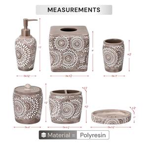 Juego de Baño de Diseño en Oro Rosa con Diseño Metálico Tradicional en Relieve, Perfecto para Habitaciones de Huéspedes y Ocasiones Especiales - Product Image 5