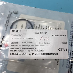 AMAT 3700-02646 ORING 1.424 ID X .103 CSD KALREZ - อุปกรณ์และชิ้นส่วนเซมิคอนดักเตอร์ระดับโลกที่เชื่อถือได้ - Product Image 2