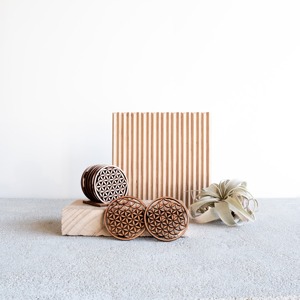Eco-Friendly Wood Cut Out <b>Coasters</b> with Natural Wood Design for Festive & Party Supplies and Wall Decorations - Product Image 4