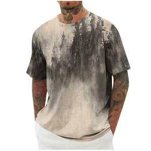 OEM Men's Tie Dye T-Shirt Lightweight Oversized Gradient Color T-Shirt Summer Casual Crew Neck Loose Fit Tee 100% Cotton 180 GSM - Product Image 6