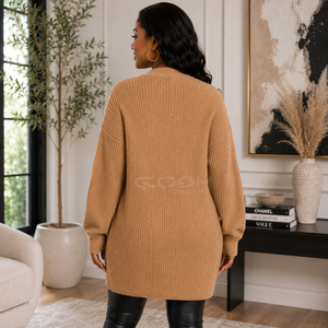 Cosh International Sorority Sisterhood Acrylic <b>Cardigan</b> <b>Sweater</b> High Quality Solid Color Long Sleeve with Pocket Casual Wear - Product Image 5