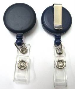 Porte-badge rétractable RP-03 en ABS avec sangle en PVC, clip de ceinture et cordon en nylon de 60 à 90 cm - Product Image 2