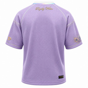 เสื้อเจอร์ซีย์ตาข่าย Y2K สั่งทำขายส่งสำหรับผู้ชาย ทรงโอเวอร์ไซส์ สไตล์เรโทร ลายกราฟิกนกยูง 21 ตัว ระบายอากาศได้ดี แขนสั้น พิมพ์ลาย ชุดกีฬา - Product Image 4