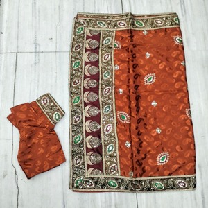 Sari indien traditionnel de qualité supérieure très demandé, élégant, avec bordure en dentelle authentique et complexe, idéal pour les occasions festives - Shubham - Product Image 2