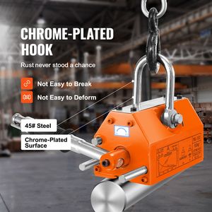 Sollevatore Magnetico con Capacità di 3300 lbs/1500 kg, Fattore di Sicurezza 2.5, Magnete Permanente in Acciaio al Neodimio - Product Image 4