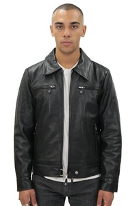 Premium <b>Leather</b> <b>Biker</b> <b>Jacket</b> Men Zip Front Motorcycle Riding Coat Factory OEM Sample Service Available Worldwide - Product Image 5