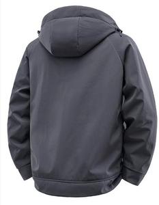 Customized Front Solid Color Unisex Winter Varsity Jacket Stand <b>Covered</b> <b>Button</b> Fleece Windbreaker Waterproof Quick Dry - Product Image 2