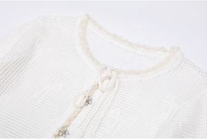 Vestido AIMEISI de Cintura Alta, Manga Larga, Tejido Elástico, Elegante, Bordado con Cuentas, para Mujer, Primavera-Otoño - Product Image 2