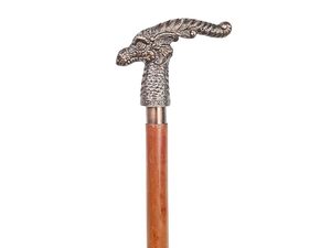 Canne de marche pliable réglable en bois avec poignée en métal, sculptée à la main, style vintage, pour personnes âgées, randonnée, voyage, usage domestique - Product Image 6