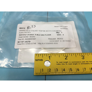 AMAT 3700-01748 ORING ID 2.175 CSD .103 CHEMRAZ - อุปกรณ์และชิ้นส่วนเซมิคอนดักเตอร์ระดับโลกที่เชื่อถือได้ - Product Image 4