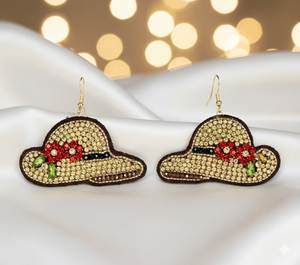 Pendientes Elegantes Hechos a Mano con Cuentas Bordadas para Mujeres y Niñas con Estilo, Accesorios de Moda - Product Image 3