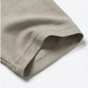 Polo en tricot à manches courtes gris pour homme, coupe classique, boutons, style décontracté - Product Image 6